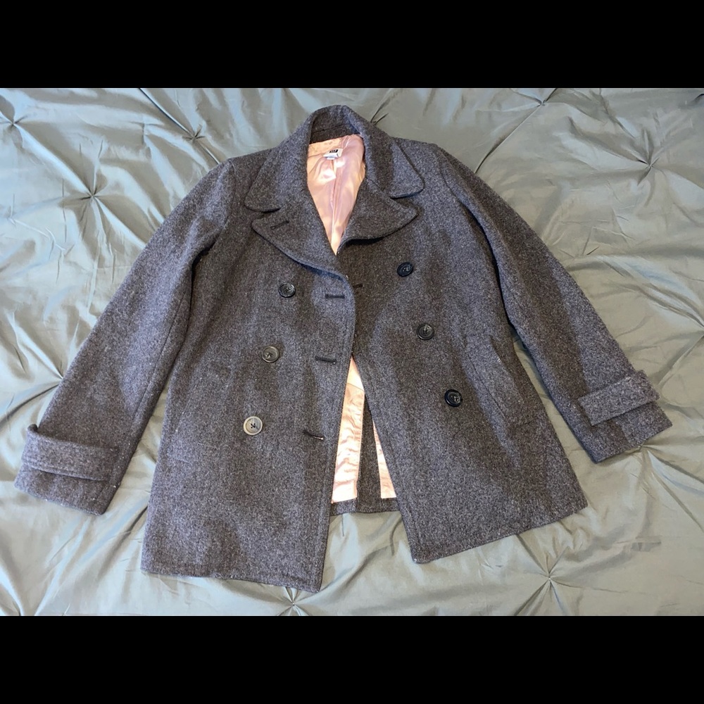 Gray pea coat